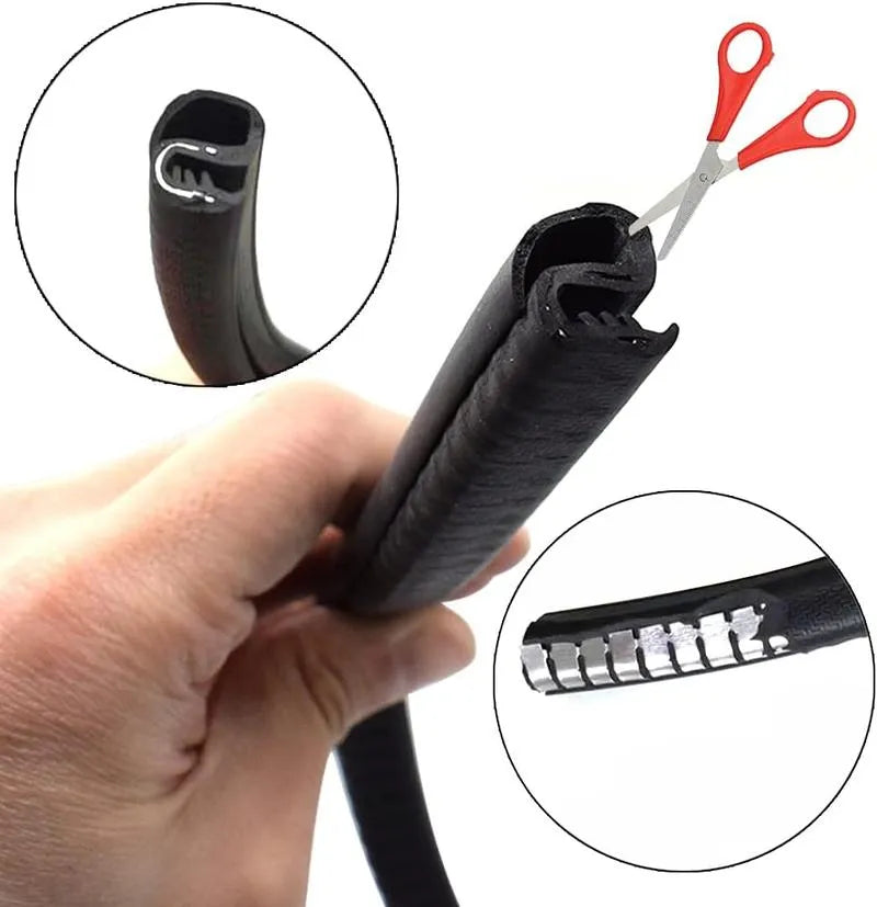 🚗 2-Piece Steel-Reinforced B-Pillar Car Door Weatherstrip Set for a Quieter, Tighter Seal