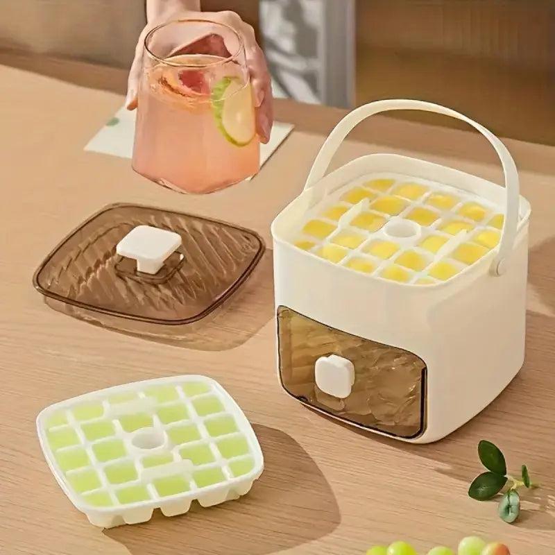 🧊✨ Stackable Ice Cube Tray with Storage Bin – Freeze, Store & Serve with Less Mess