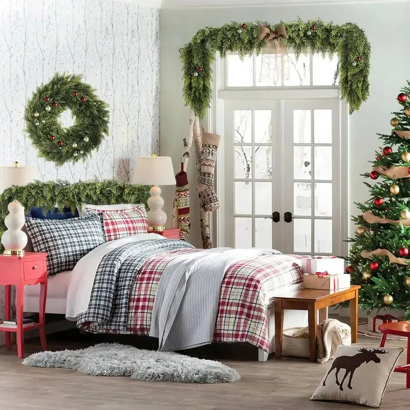✨Last Day 50% OFF✨Artificial Cedar Garland Set of 2 (6 FT)