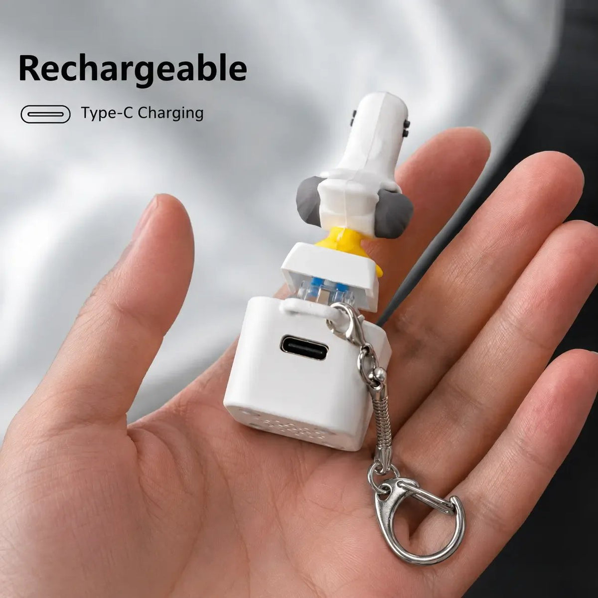Seagull “MINE!” Sound Keychain 😆 – Talking Button with Built-In LED Light