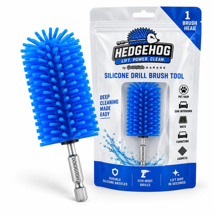 Drill-Powered Pet Hair Remover 🐾 – Hedgehog Silicone Brush Set