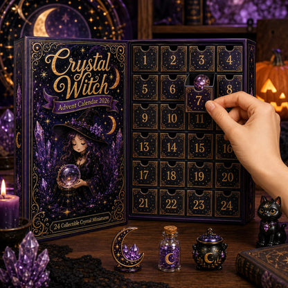 ⏳ Last Day 49% OFF – 🔮 2026 Crystal Witch Advent Calendar | 24 Days of Mystical Miniatures, Crystal-Inspired Surprises & Witchy Fantasy Charm ✨