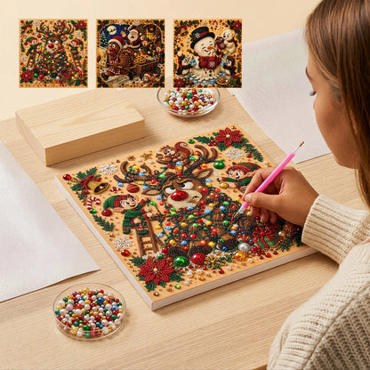 ✨Complete Craft Tools Holiday‑Themed Wooden Frame Decor Art