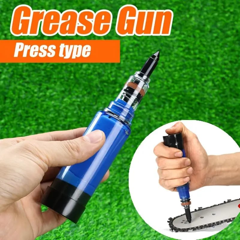 🔧 Portable Chainsaw Grease Injector – Easy Press-Type Lubrication Tool