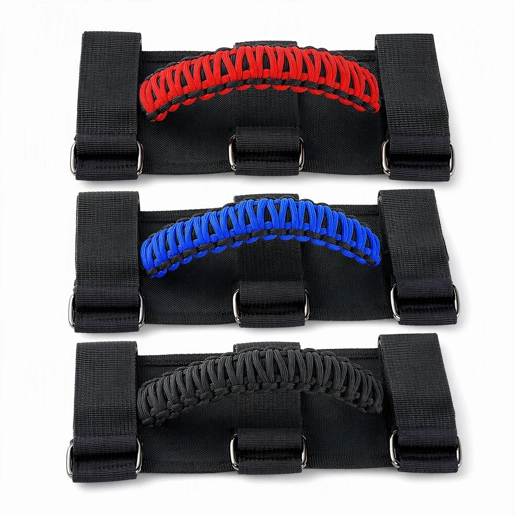 Braided Paracord Roof Grab Handle 🚙 – Non-Slip Off-Road Passenger Grip