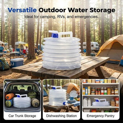 💧🏕️ Collapsible Water Container with Spigot – Easy Storage, Ready When You Need It