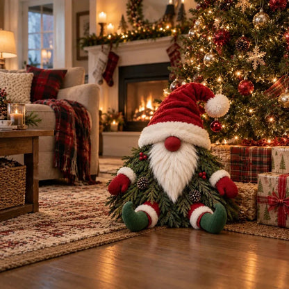 💯🎅 Sitting Christmas Evergreen Gnome | Woodland Holiday Decor