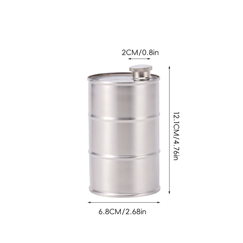 🛢️🥃 Portable Barrel-Style Whisky Flagon – Leak-Proof Storage for Camping & Travel