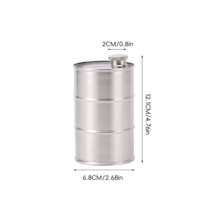 🛢️🥃 Portable Barrel-Style Whisky Flagon – Leak-Proof Storage for Camping & Travel