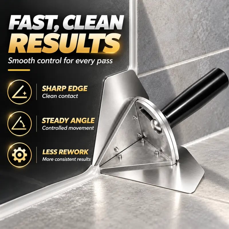 🛠️✨ Stainless Steel Inside Corner Trowel – Smooth, Clean Finishes for Every Edge