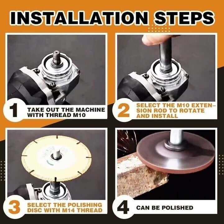 Angle Grinder Extension Rod 🔧 – Extended Reach Connecting Adapter