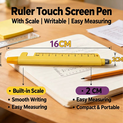 5-in-1 Precision Pen ✍️ – 0.5mm Writing Tool with Ruler & Stylus Features