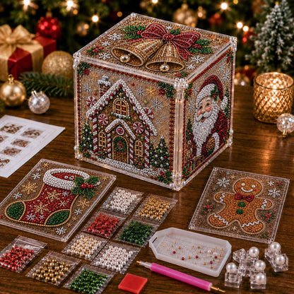 3D Christmas Diamond Painting Gift Box DIY Kit