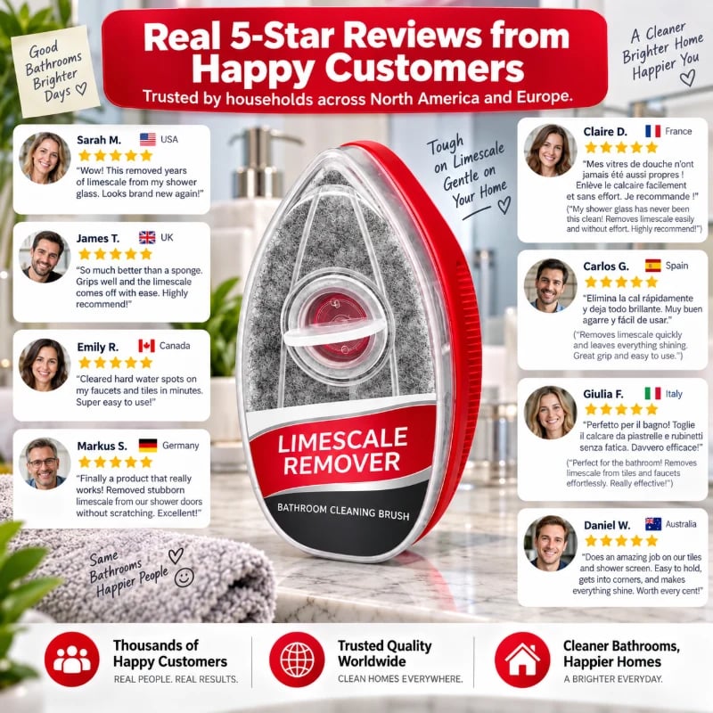 Limescale Remover Bathroom Cleaning Brush
