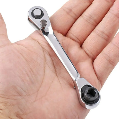 Mini Dual-Head Ratchet Wrench 🔩 – 1/4" Drive, 72-Tooth Precision
