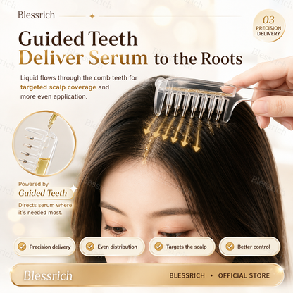 Scalp Serum Distribution Comb 💆‍♀️ – Easy Root Application with Less Mess