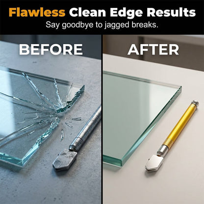 ⚡ Clean-Cut Diamond Glass Scoring Tool with Ergonomic Alloy Grip & Precision Roller Wheel
