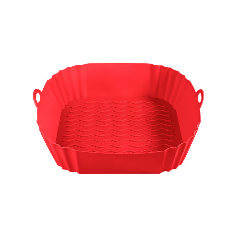 Reusable Air Fryer Silicone Liner 🍟 – 8" Nonstick Cooking Basket Insert