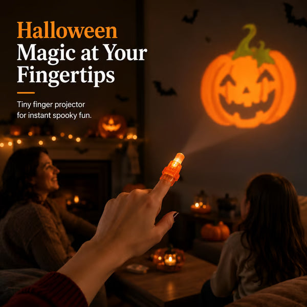 🎃 36-Pack Spooky Finger Beam Lights with Mini Halloween Images for Party Favors