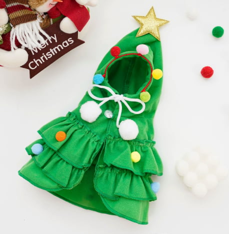 🐶🎄Christmas Tree Pet Cloak Costume for Dogs and Cats