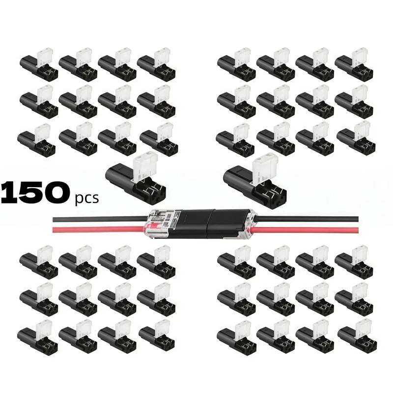 ⚡ 50-Pack 2-Pin Quick-Connect LED Strip Wire Adapters 🔌