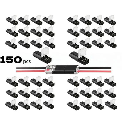 ⚡ 50-Pack 2-Pin Quick-Connect LED Strip Wire Adapters 🔌