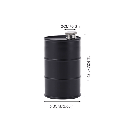 🛢️🥃 Portable Barrel-Style Whisky Flagon – Leak-Proof Storage for Camping & Travel