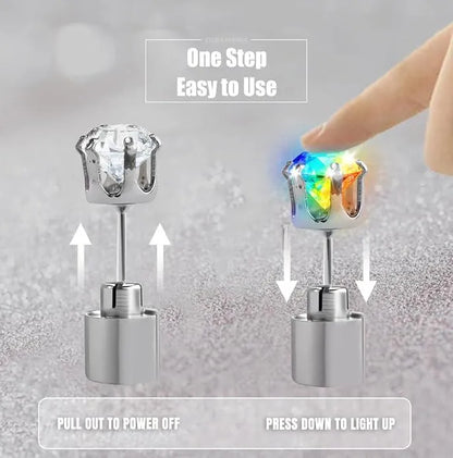 ✨ Glow Bright with LED Stud Earrings in Crisp White 🤍