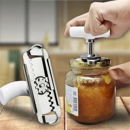 🥫🔧 Stainless Steel Jar Opener & Bottle Lid Remover – Better Grip, Easier Opening