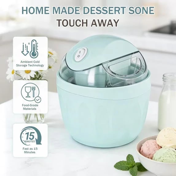🍦 Personal Ice Cream Maker – Mini Frozen Dessert Machine for Homemade Treats
