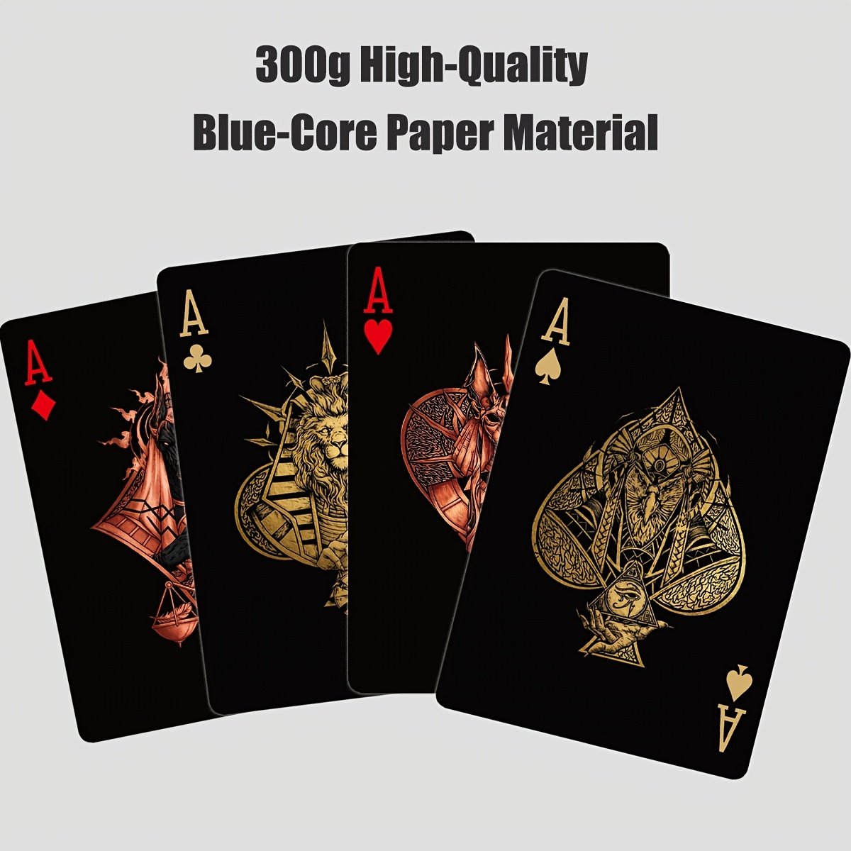 🃏 Black‑Gold Egyptian Themed Playing Cards