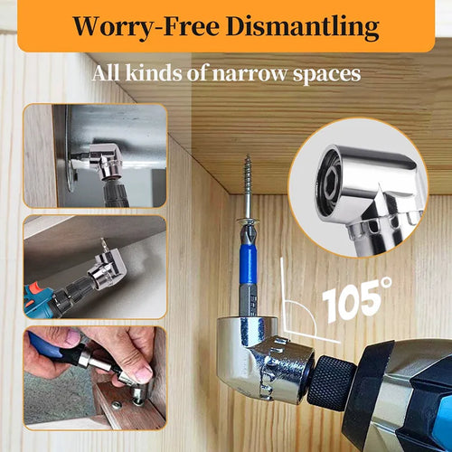 105° Angled Drill Attachment 🔧 – Extended 5.51" Reach Adapter