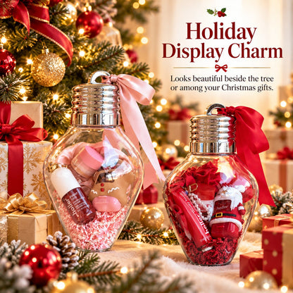 DIY Christmas Bulb Ornament Gift Jar