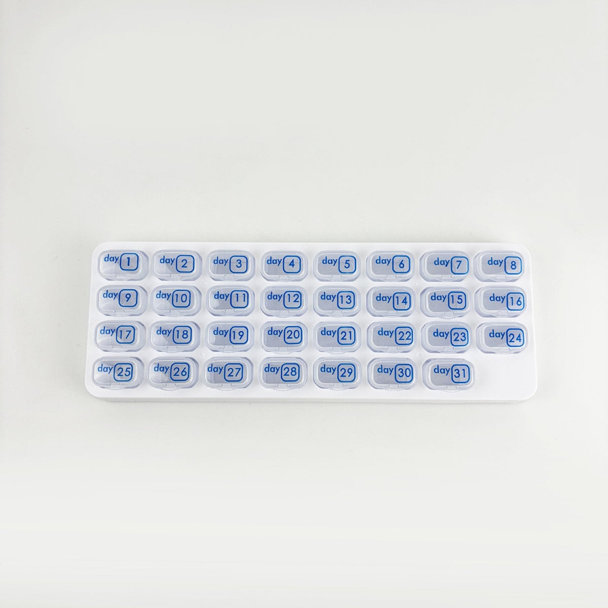 31-Day Pill Organizer 💊 – Easy-Open Removable Pods with Travel Case