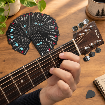 🎸 Master Chords Fast: 15 Guitar Learning Cards for Left and Right-Handed Beginners ✨