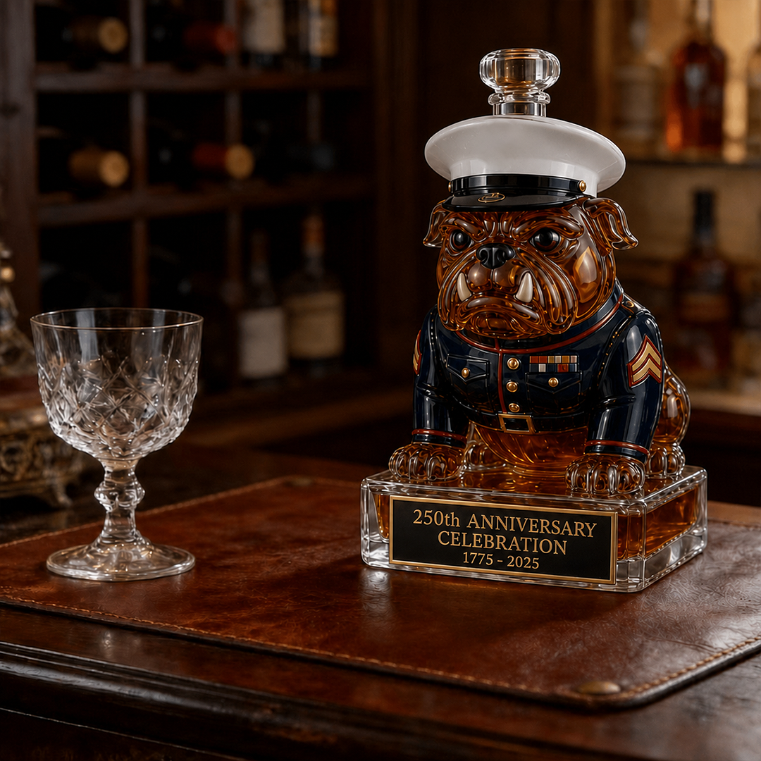 🔥🔥🔥 Limited-Time Offer | 250th Anniversary Military-Inspired Bulldog Whiskey Decanter Set