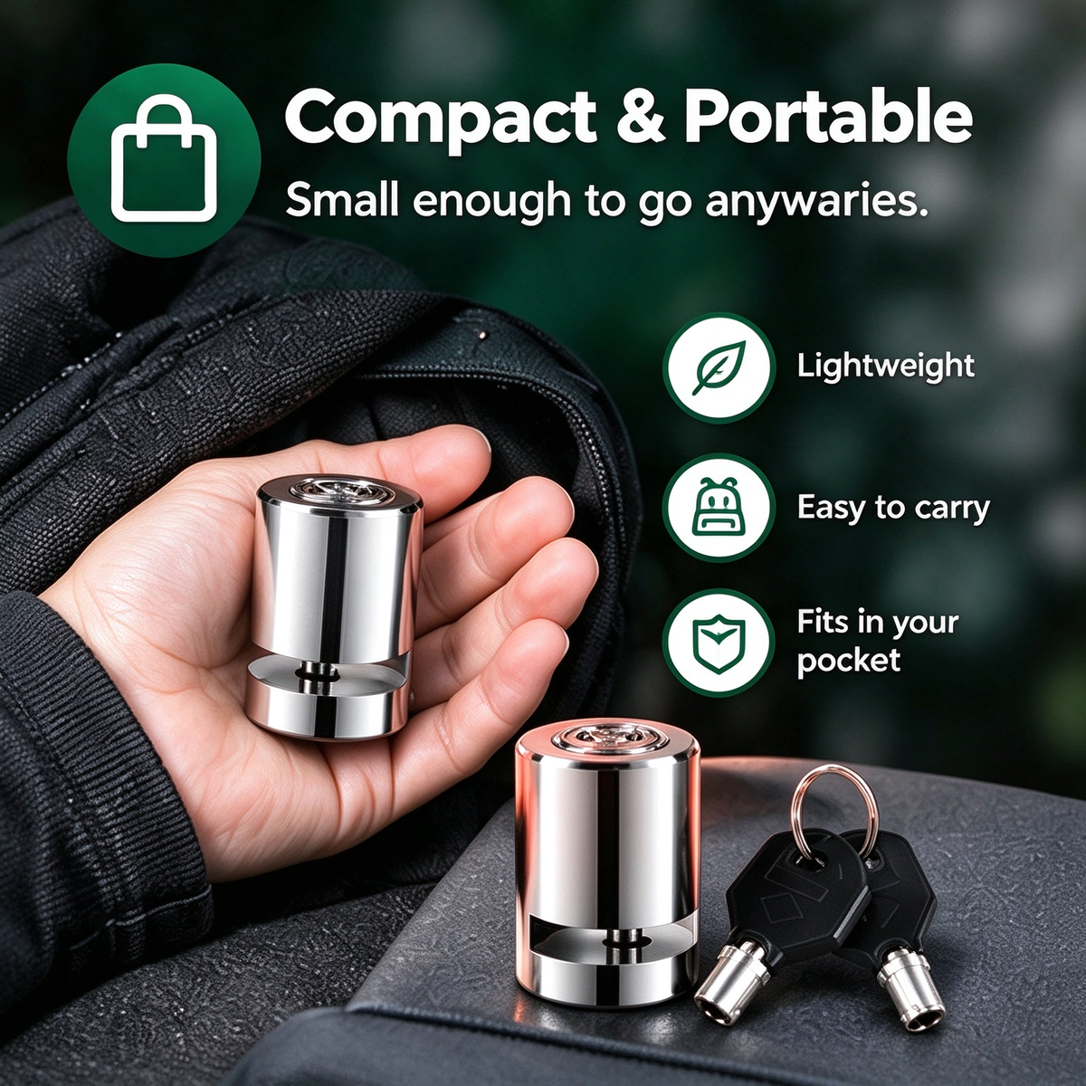 🏍️ Motorcycle Disc Brake Lock – Compact Security for Parked Bikes