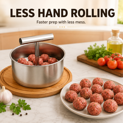 🍲 Easy-Press Meatball Maker – Stainless Steel 6/12-Hole Kitchen Tool