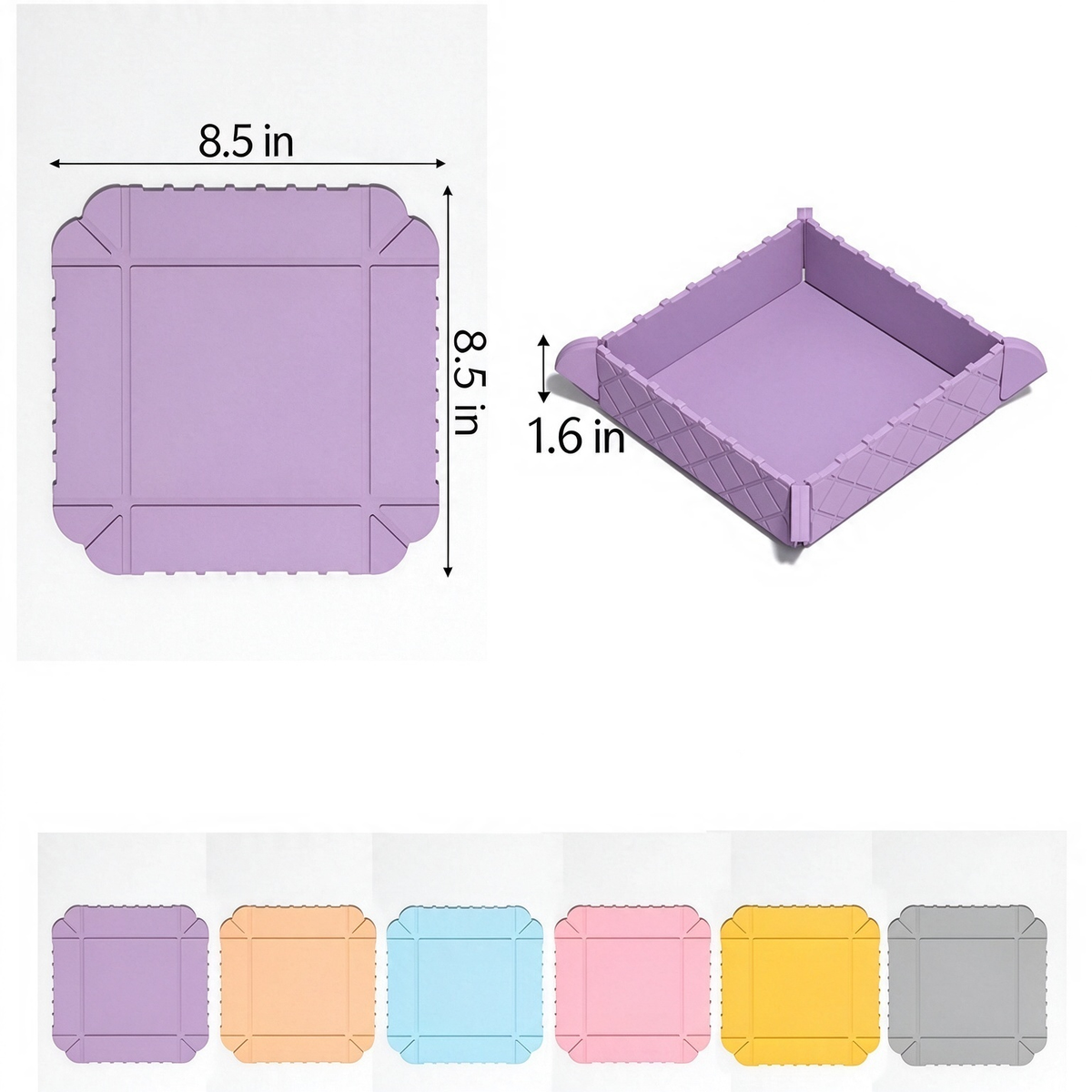 🥗 6 PCS Foldable Silicone Cutting Mat & Serving Tray
