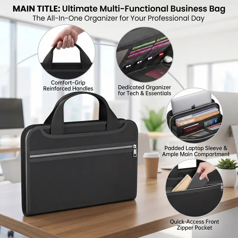 🔥 Heat-Shield A4 Document Case – Spacious Organizer for Files & Valuables