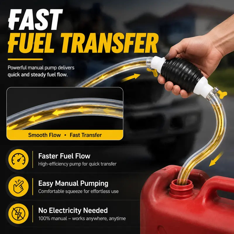 ⛽💧 Manual Siphon Pump Kit – Quick, Easy Liquid Transfer Without Electricity