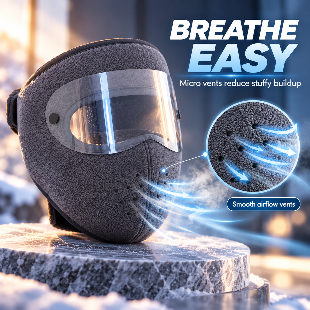Windproof Fleece Full Face Shield & Anti-Fog Riding Mask 🏍️