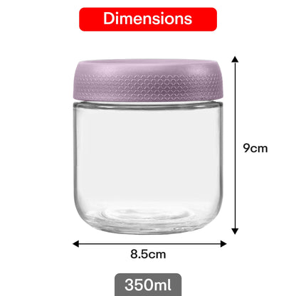 Storage Glass Jar Set Of 6 350 ml