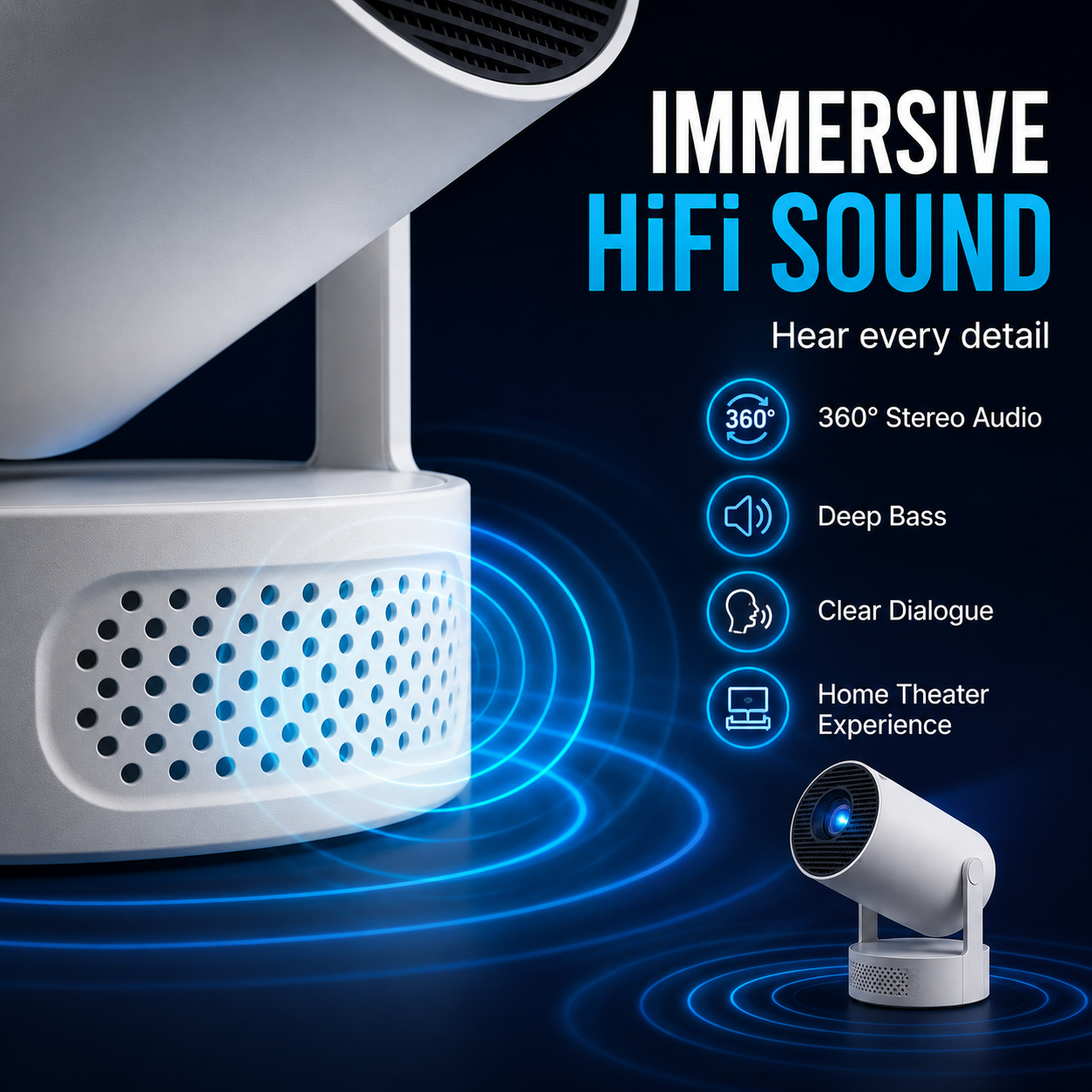 🔥 Over 50% OFF Today! 📽️ Mini Short-Throw Projector for Home Theater