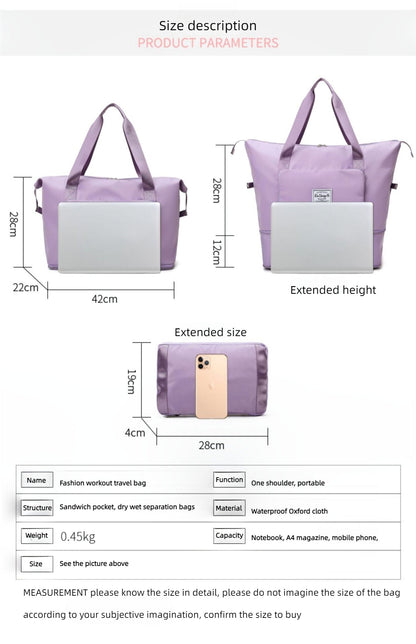 🧳 Expandable Travel Duffel Bag – Extra Room for Every Trip