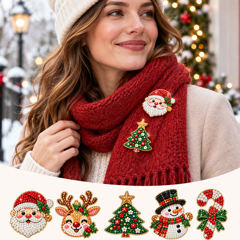✨🎄 DIY Holiday Brooch Kit – Create Your Own Sparkling Christmas Jewelry 💎🎁