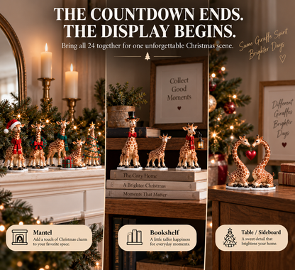 🦒 Merry Long-Neck Christmas Countdown with 24 Festive Giraffe Characters 🎄