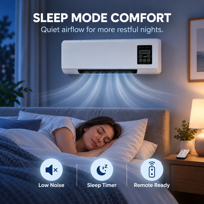 ❄️🔥 2-in-1 Wall-Mounted Cooling & Heating Unit – Remote Control