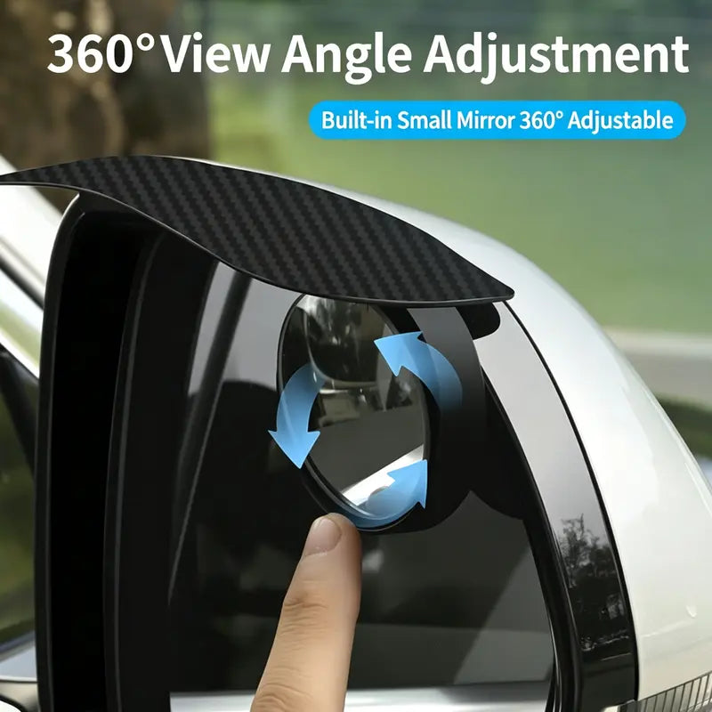 2-in-1 Mirror Rain Visor 🌧️ – 360° Blind Spot Mirrorv