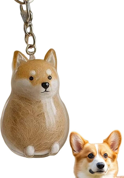 🐈 Calico Cat Memorial Keychain – Keepsake Capsule for Treasured Pet Fur